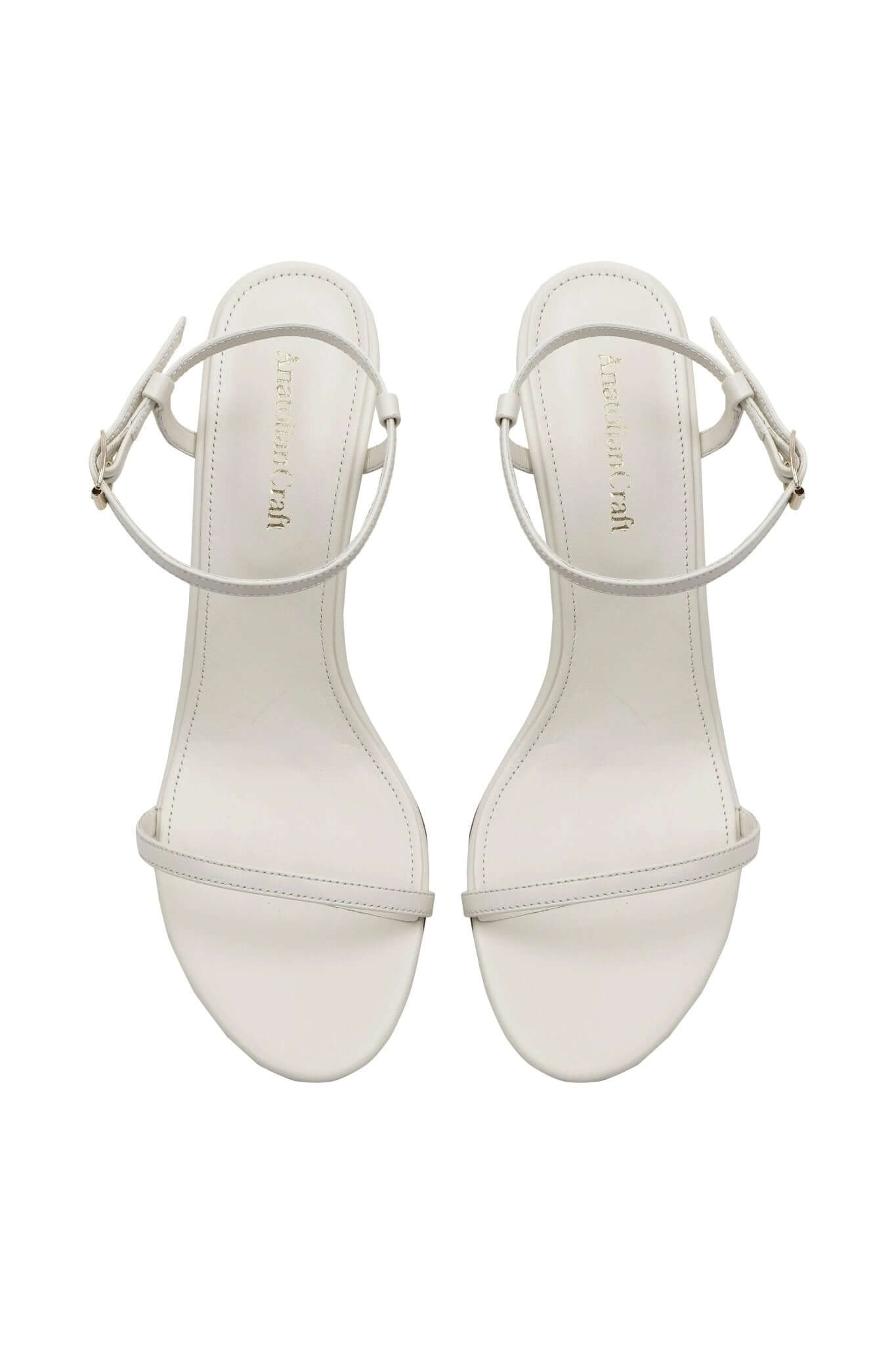 Whispering Poppies - Beige Leather Wedged Sandals - AnatolianCraft