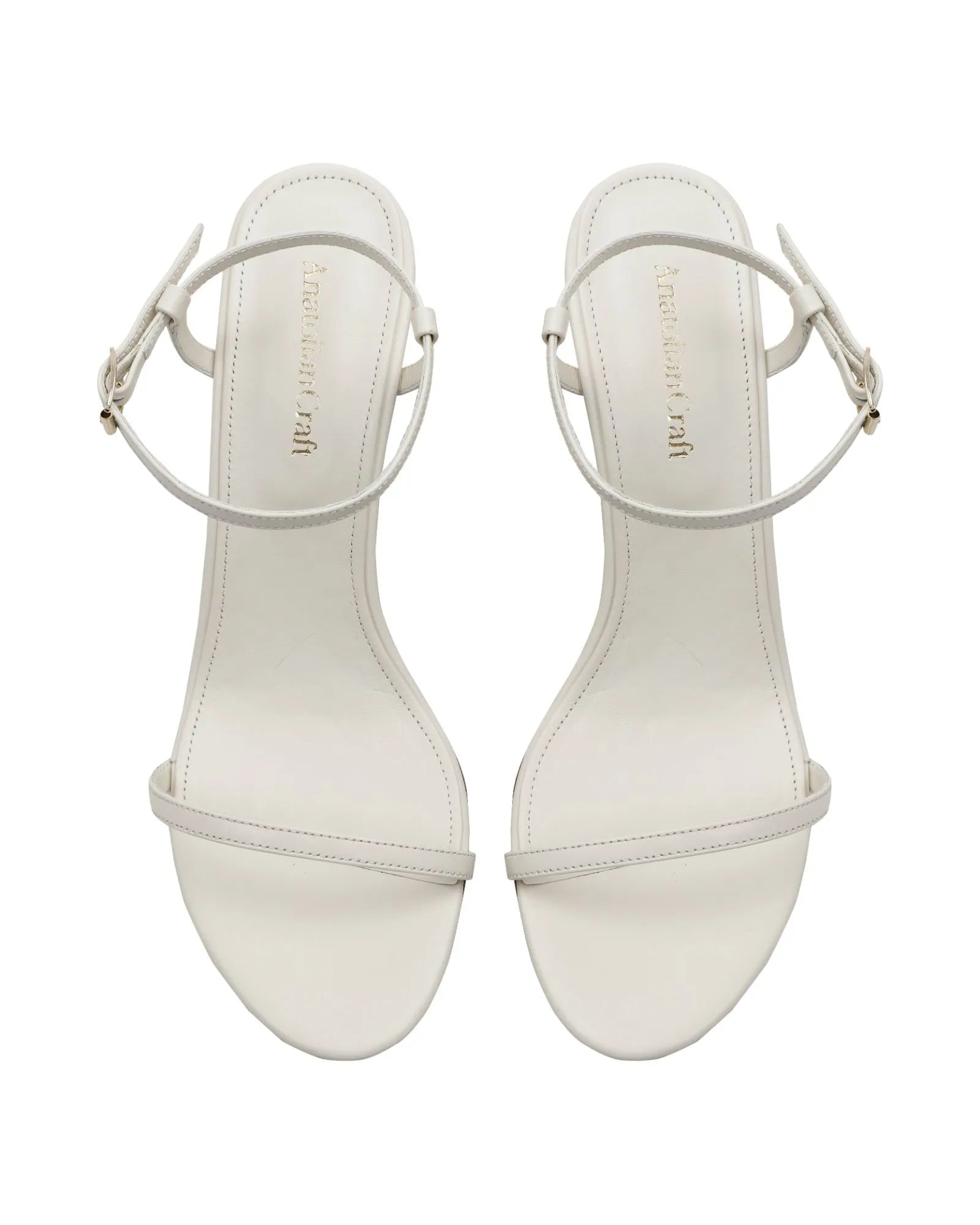 Whispering Poppies - Beige Leather Wedged Sandals - AnatolianCraft